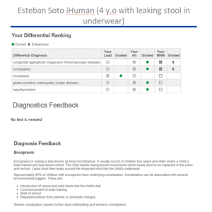 Esteban Soto iHuman Encopresis (4 y/o with leaking stool in underwear)